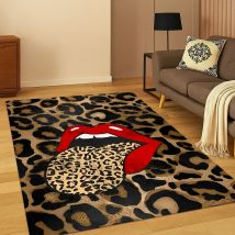 3D Zebra Streifen Leopardenmuster Tiger Streifen Teppich Teppich für Spielzimmer Schlafzimmer Wohnzimmer Sofa Fußmatte Dekor, Kinderspiel rutschfeste Matte