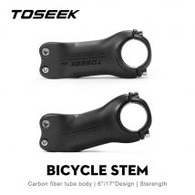 TOSEEK Bicycle Stem Carbon Fiber MTB/Road Bike Stem 6/17 Degree 70-130mm Black Matt Bicycle Parts Handlebar Stems