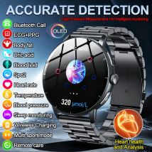 2026 Nuova Terapia Laser ECG + PPG Smartwatch AI Q & A Schermo in vetro zaffiro Frequenza cardiaca Lipidi nel sangue Acido urico Salute IP68 Smart Watch