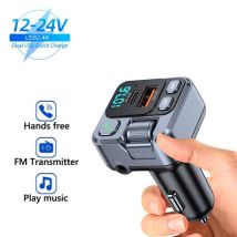 FM Radio Transmitter, Hands Free Call and Audio Receiver, USB Car Charger, Bluetooth MP3 Music Playback Adapter for Car Charger
