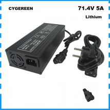 Caricabatterie rapido per batteria agli ioni di litio 17S 71,4 V 5 A 10 A 61,2 V 62,9 V 40AH 50AH Caricatore al litio Ingresso 3 PIN IEC 220 V