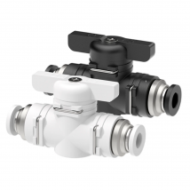 BUC 4mm 6mm 8mm 10mm 12mm 14mm 16mm Pneumatic Push In Quick Joint Connector Hand Valve To Turn Switch Manual Current-limiting