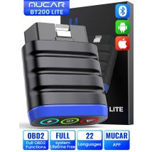 MUCAR BT200 Lite Intelligent obd2 Scanner All System Diagnosis Full OBD2 Function Car Diagnostic Tool Read & Clear Fault codes