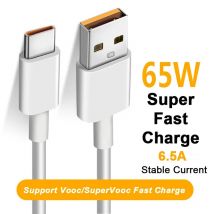 65W 6.5A Kabel USB typu C Super-Fast Charge Przewód Super Vooc Dart do Realme 9i 9 Pro 8 7 X7 X50 GT GT2 OPPO Find X5 X3 N Reno 7