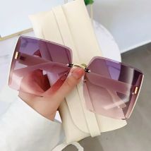 Neue Mode quadratische rahmenlose Retro-Sonnenbrille für Frauen Vintage Brille Männer Luxus Trend Marke Designer Sonnenbrillen Brillen