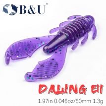 B&U 50mm Craws Angeln Weicher Köder Köder Forelle Bass Köder Silikon Swimbait Jigging Wobbler Für Hecht Künstliche Gummi köder