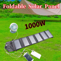 1000W Foldable Solar Panel USB Type C Mobile Phone Charging Waterproof Outdoor PC Hiking Camping Portable Battery Bank Charging