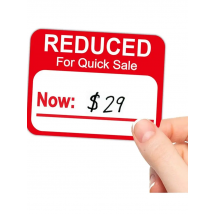 Reduced Stickers Price Pricing Retail Tags 1.5" X 2" Grocery Store Food Labels 500 Pcs