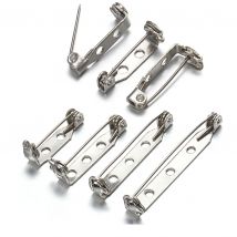 50Pcs Metal Brooch Pins Base Brooch 20/25/30/38mm Brooch Lock Back Safety Catch Holder Findings for Jewelry Making Brooch Diy