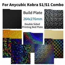 Piastra di stampa Anycubic Kobra S1 con foglio PEI 264x276mm, piastra di stampa testurizzata Kobra X Combo, piastra di stampa bifacciale PEO PET per Kobra S1C