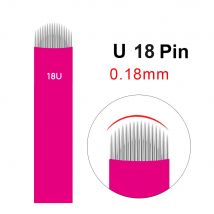 10/50/100pcs Pink Nano Blades Thin 0.18mm Microblading Flex U Shape Tattoo Needles Permanent Makeup Embroidery Manual Blades