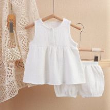 Mode Kinder Mädchen Musselin Hemd und Shorts Set lässig lose Shorts Sets für Kinder Sommer 0-5 Jahre zweiteiligen Anzug