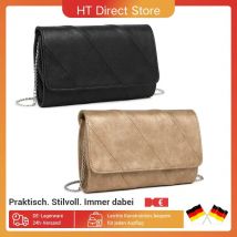 Set borsa da sera Miss Lulu in 2 pezzi - Elegante pochette e borsa a tracolla Magnete/cerniera in pelle PU grande