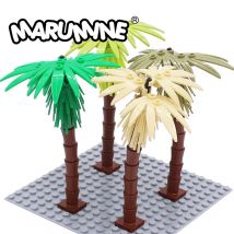 MARUMINE 4PCS Albero di Cocco MOC Pianta di Città Building Blocks Mattoni Giardino Bonsai Foresta FAI DA TE Modello Classico Kit 30338 30239