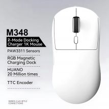 Mysz bezprzewodowa M348 Superlight Bluetooth 2.4G do gier, flagowy chip, czujnik gier, 6-stopniowa regulacja DPI do biura i gier
