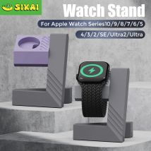 PC Geometrische Ladegerät Dock Ladestation für Apple Watch Serie 10/9 8/7/6/5/4/3/2/SE/Utra2/Ultra Ladegerät Kabel halter Smart Acc