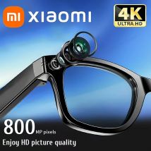 Okulary Xiaomi 4K Smart AI Bluetooth z kamerą HD 800W, wodoodporne, do zdjęć i filmów, rozmów głosowych, tłumaczenia.