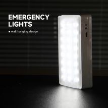 Luce di emergenza Luce LED di emergenza ricaricabile a parete Illuminazione di emergenza portatile portatile Luce lampeggiante per uso domestico