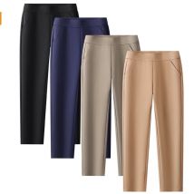 2025, hochwertige Damen-Freizeit-Leggings, elastische Arbeitshose mit hoher Taille, Frühling/Sommer, Pendelhose, Hose mit geradem Bein, 10XL