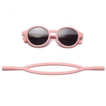 Dropshipping 3-12 Years Baby Silical Gel Glasse UV400 Protection TPEE Polarized Strap Flexible Sunglasses with Free Silical Rope
