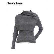 Winter Women Vintage Turtleneck Sweater Long Sleeve Knitwears 2000S Aesthetic Old Money Design Jerseys Old Money Korean Fashion