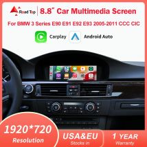 8.8"1920*720 Bezprzewodowy CarPlay Android Auto Samochodowy wyświetlacz multimedialny dla BMW serii 3 E90 E91 E92 E93 serii 5 E60 E61 Ekran dotykowy