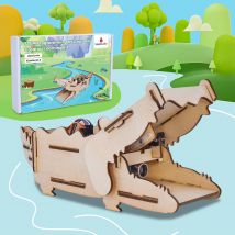 Keyestudio Programmierung DIY Crocodile Creative Learning Kit für Microbit V2 Unterstützung MakeCode & KidsBlock3.0 Programmierung Spielzeug Kit