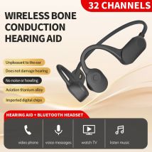 32-channel Bone Conduction Hearing Aid with Noise Reduction Rechargeable Bluetooth Voice Amplifier for Elderly Hearing Loss