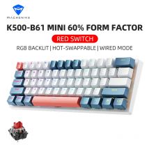Machenike K500-B61 Mini klawiatura mechaniczna 60% Form Factor 61 klawiszy Klawiatura do gier