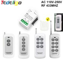 Drahtlose Fernbedienung Schalter 433 Mhz 110 V 220 V 1CH Radio Control Relais Empfänger mit 1000 m Sender für hause Led Lampe Fan