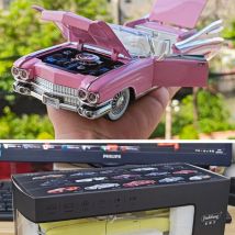 1:24 Street Car Edition Cadillac Big Rocket Sound und Licht Druckguss Power Back Automodell Trendiges Puzzle Ornament Sammlerstück