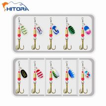 1Set 3,3g Angeln Locken Metall Rotierenden Pailletten Löffel Spinner Haken Künstliche Wobbler Harten Köder für Bass Forelle barsch Hecht Tackle