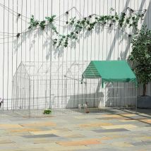 Gabbia PawHut custodia per piccoli animali 220x103x103 cm con 2 porte e tetto