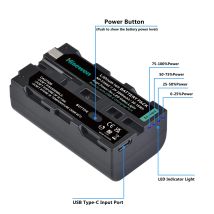 2800mAh NP-F550 Battery with USB Charging Port for NP-F330 NPF570 NP-F750 LED Video Light Panel Lamp Photography Lighting