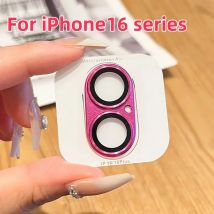 Vetro per fotocamera in metallo a copertura totale per iPhone 16 16Plus 16 Pro Max Coque per iPhone 16 16 Pro Max 16 Plus Vetro di protezione per fotocamera