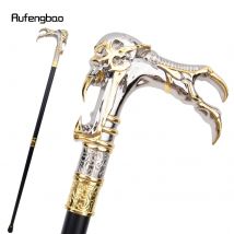 Goldener weißer Geister-Schädelkopf-Dekorationsstift – 91,4 cm großer, vintage-inspirierter Gehstock für Cosplay-, Steampunk- und Kostümpartys