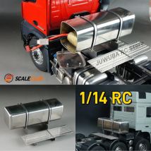 SCALECLUB RC 1/14 LKW Kraftstofftank mit Pedalplattform Batterie Aufbewahrungsbox YXPTTB-TY-1 für Tamiya 1 14 RC LKW Teile Zubehör