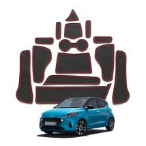 Zunduo für hyundai i10 2021-2023 rutsch feste Tor schlitz becher matte Türnut polster Zubehör rutsch feste Matten Untersetzer