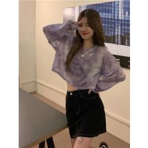 T-Shirts Women Tie Dye Casual Trendy Elegant Sun-proof Sexy Ladies Tees Teens Sheer Tops Summer Hot Selling Beach Simple Cozy