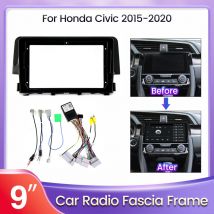 9 zoll Auto Radio Für Honda Civic 10 FC FK 2015-2021 Fascia Panel Dash Kit Installieren Facia konsole Lünette Adapter Platte Trim Rahmen