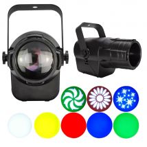 40W RGBW LED Pinspot Luce DMX LED Fascio Spots DJ Effetto scenico Illuminazione LED Modello Gobo Luce per spettacoli di feste in discoteca