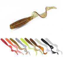 Goture 10 Stück 6 cm 2 g weiche Silikon-Master-Wobbler-Köder, realistisches Wurmköder-Set für Barsch, Forelle, Karpfen, Süßwasserfischen, 10 Farben