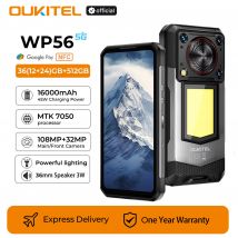 OUKITEL WP56 Telefono robusto 16000mAh 45w 36GB+512GB 6.8“FHD 120Hz cellulare MTK7050 32MP+108MP Android 15 Smartphone