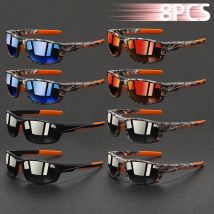 8PCS Mode Vintage Muster Platz Fahren Angeln Sonnenbrille Männer Frauen Luxus Marke Desi gner Sonnenbrille Brillen UV400
