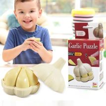 3D Garlic Puzzles for Kids, PVC Space Sense Exercise 3D Garlic Puzzle Toy for Kids Children Birthday Gifts