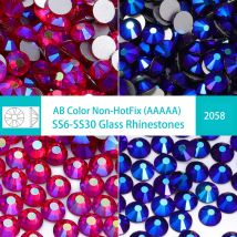 QIIY SS6-SS30 AAAAA Top Qualität Farbe-AB Glas Strass Kristall Glitter Strass Flatback Steine Für Nail art DIY Dekorationen