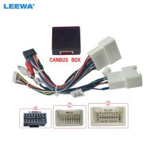 LEEWA Auto 16pin Audio Kabelbaum Mit Canbus Box Für Mitsubishi Outlander Pajero Stereo Installation Draht Adapter # CA6574