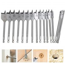 1 pz 10-55mm Durevole Set di strumenti per la lavorazione del legno Trapano piatto Lungo Acciaio ad alto tenore di carbonio Legno Punte piatte Lavorazione del legno Punte da trapano a forcella