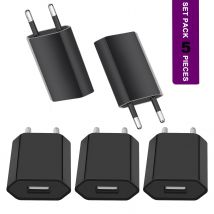1/3/5/10 stücke Schwarz Universal 5V 1A EU Stecker USB Adapter Handy Wand Reise ladegerät Gerät Power Adapter