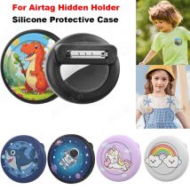 Per Airtag Custodia protettiva in silicone per Air tag Localizzatore GPS per bambini Supporto nascosto con perno invisibile per bambini Abbigliamento per anziani